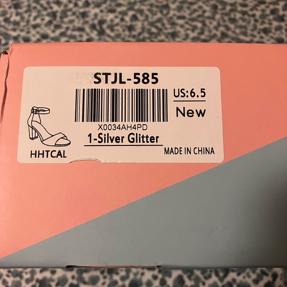 Silver Glittery Heels - image 3